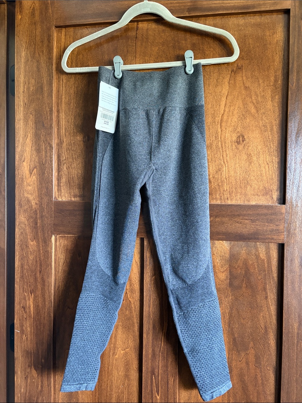 Fabletics womens Heather Gray Seamless High-Rise Leggings